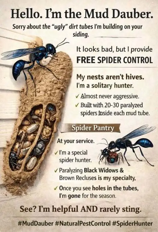 Mud Daubers: Why These “Ugly” Mud Tubes Are Actually Helpful for Your Home